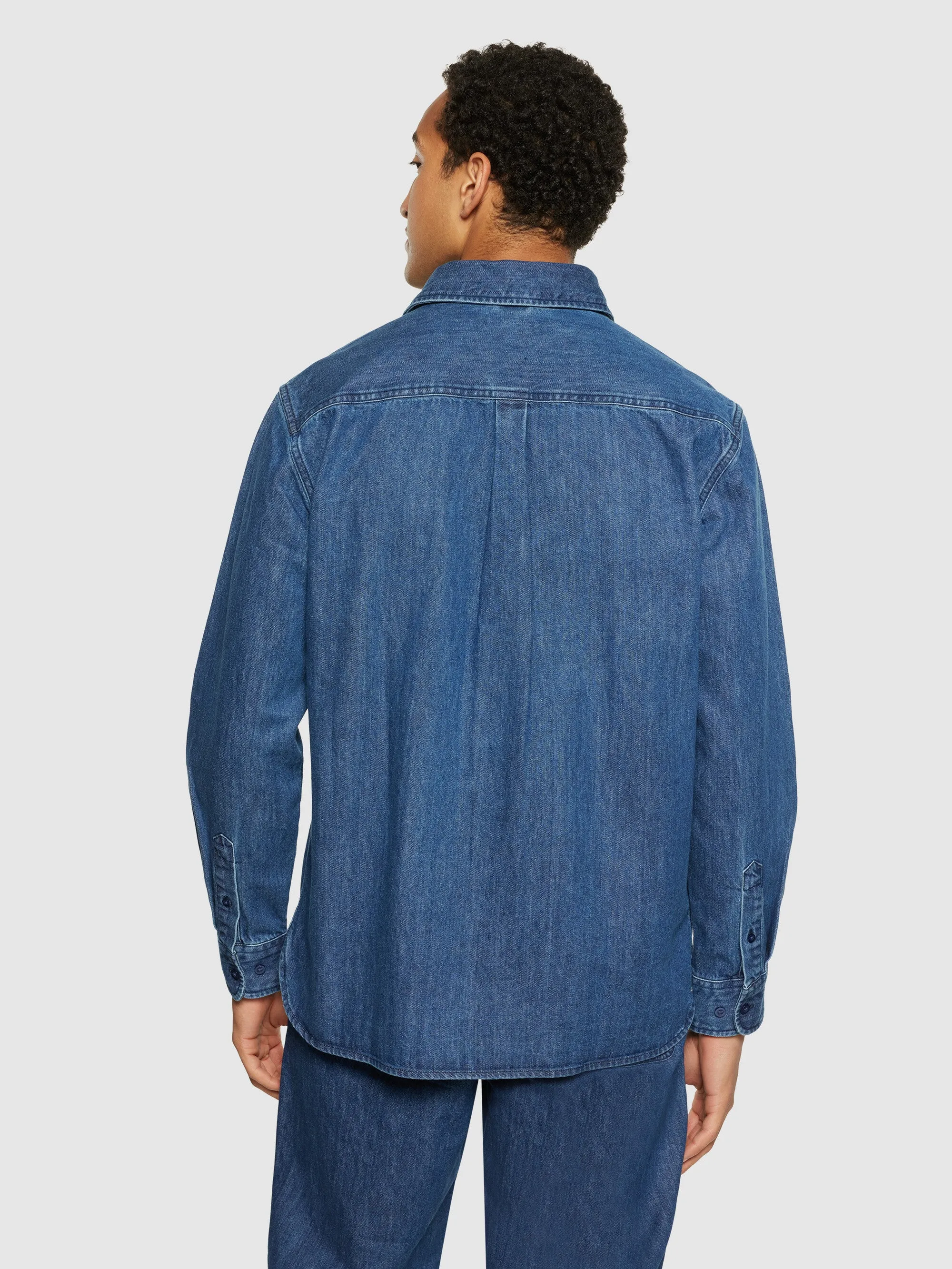 Organic Cotton Natural Indigo Denim Shirt GOTS - Dark Blue denim