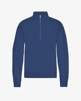 Organic Quarter Zip - Marine Blue