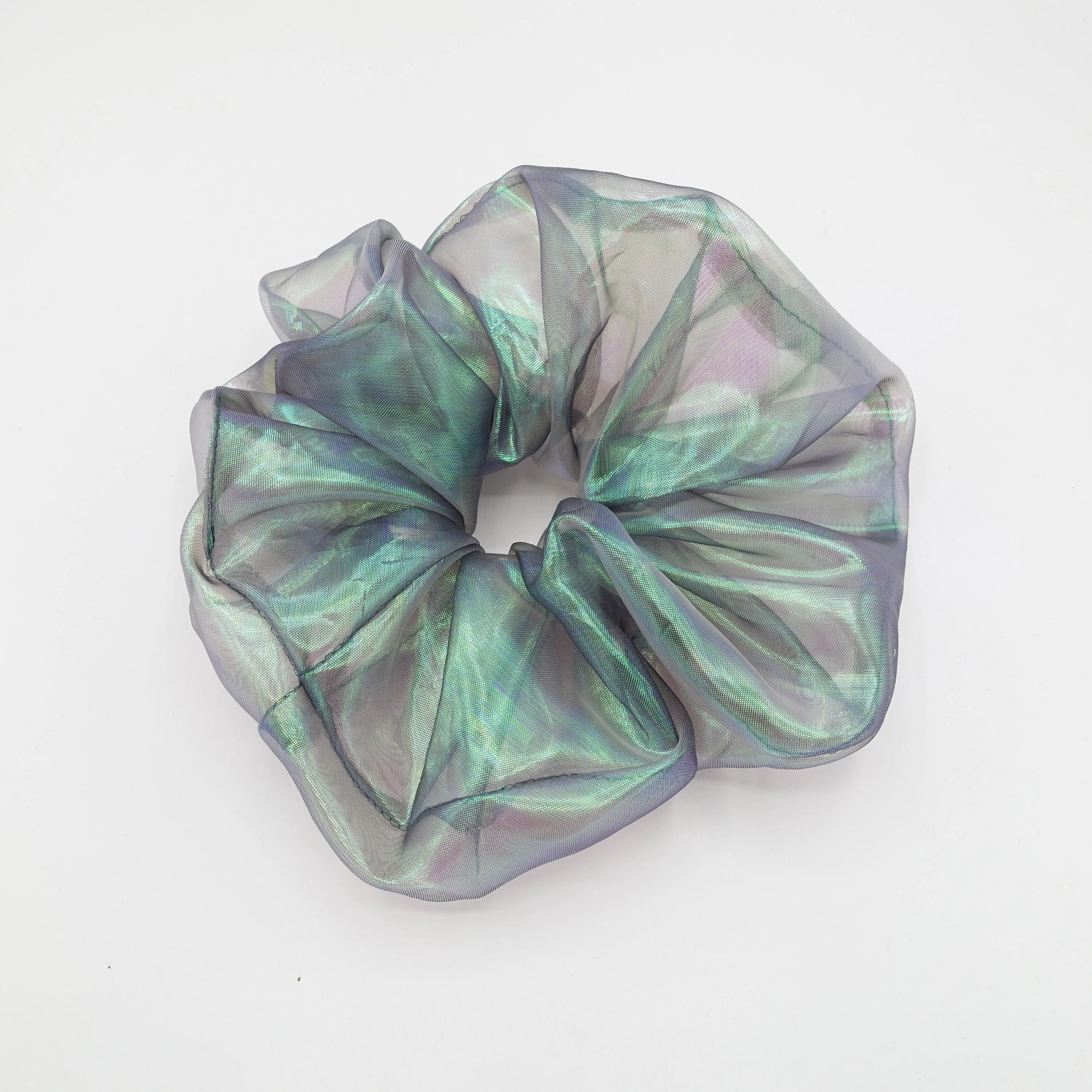 organza scrunchies, dragonfly oversized scrunchies iridescent fabric hair tie stylish hair accessory  for women