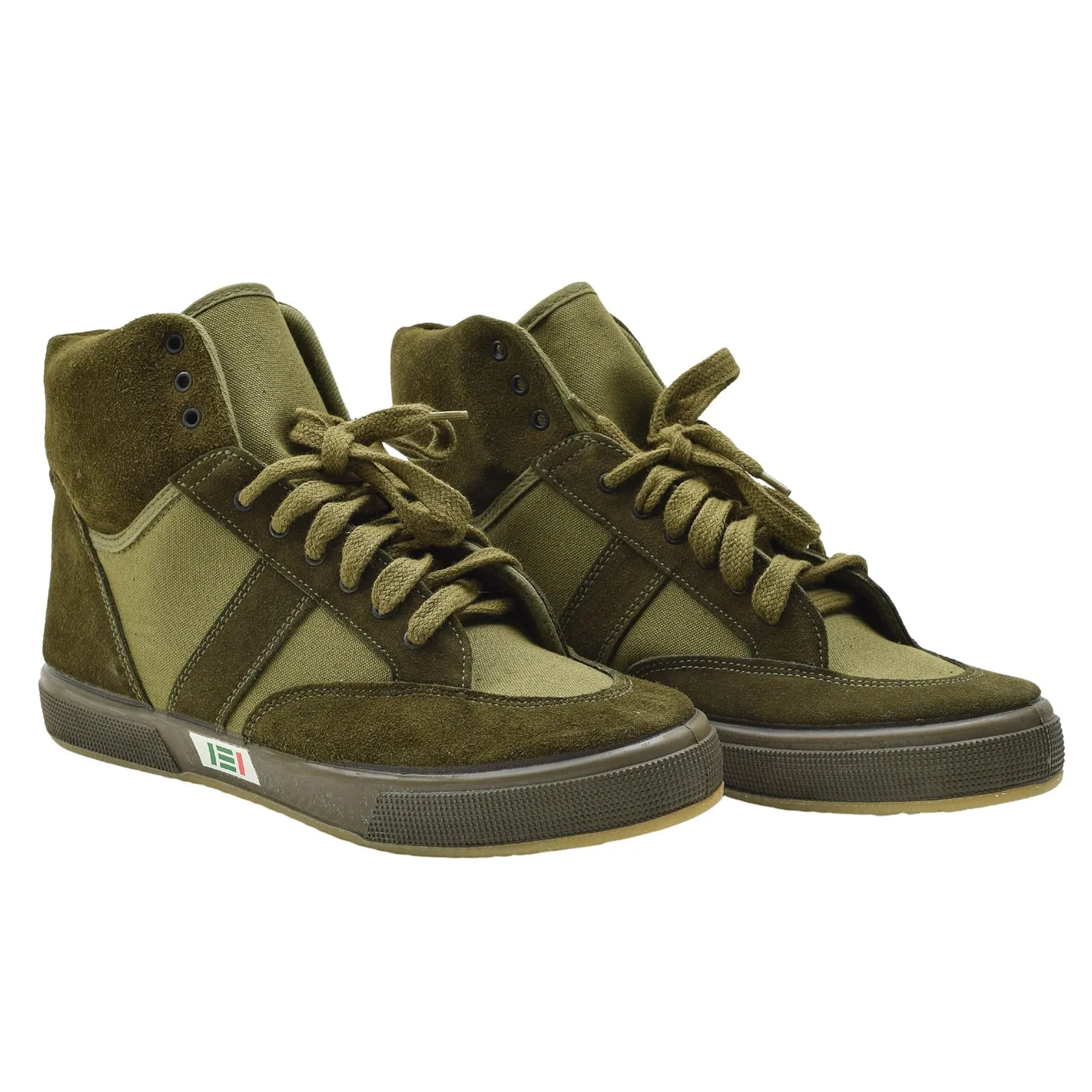 Original Italian Military Gym Shoes High Top Durable Design Training Olive