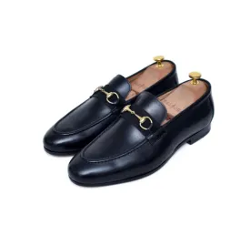 Oscar - Black Leather Loafers