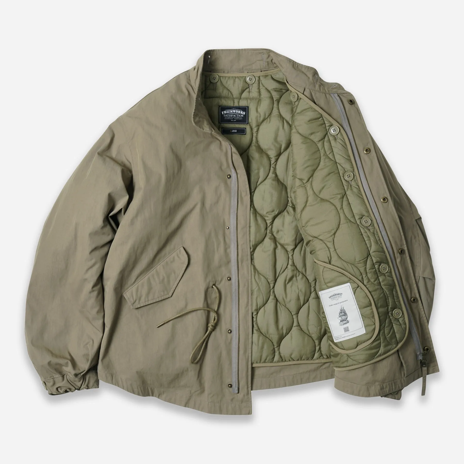 OSCAR FISHTAIL 2 IN 1 JACKET  - KHAKI