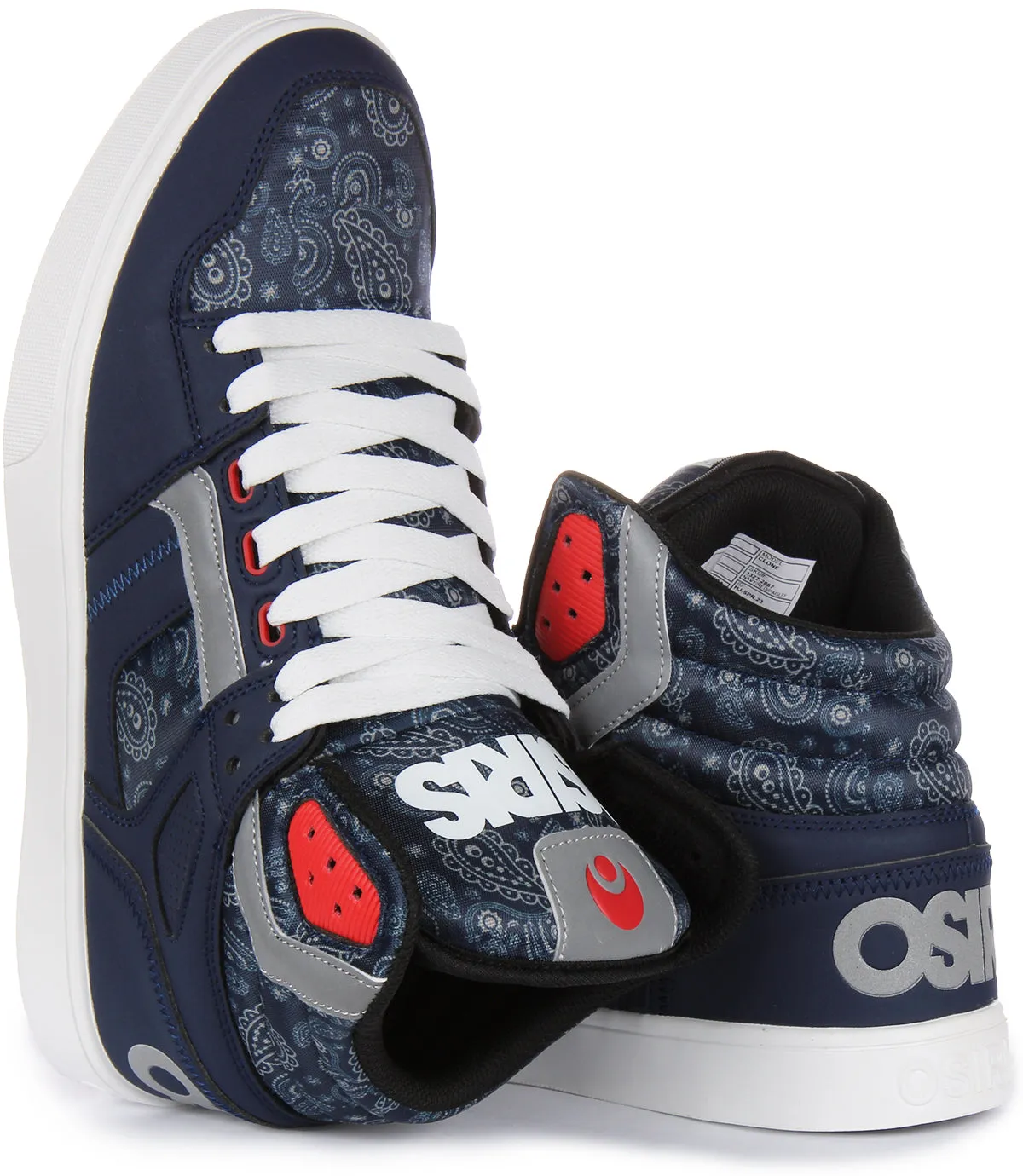 Osiris Clone In Navy Paisly Red For Men