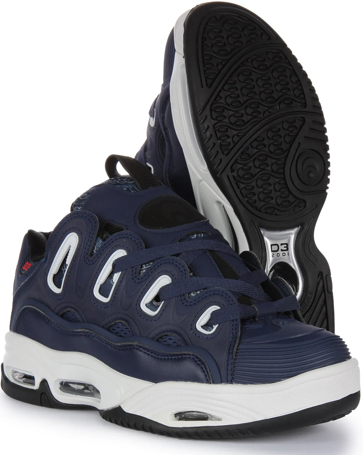 Osiris D3 2001 In Navy Red For Men