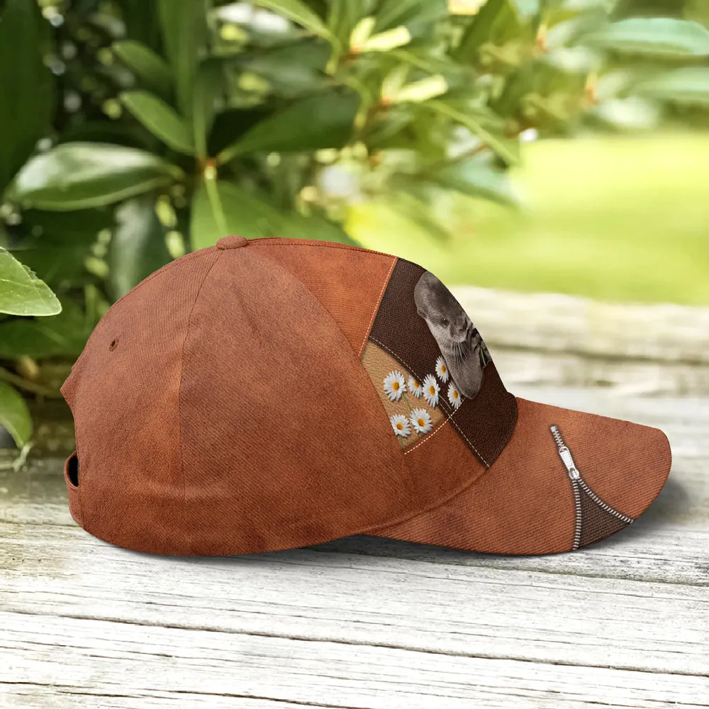 Otter Daisy Flowers Leather Style Baseball Cap Coolspod