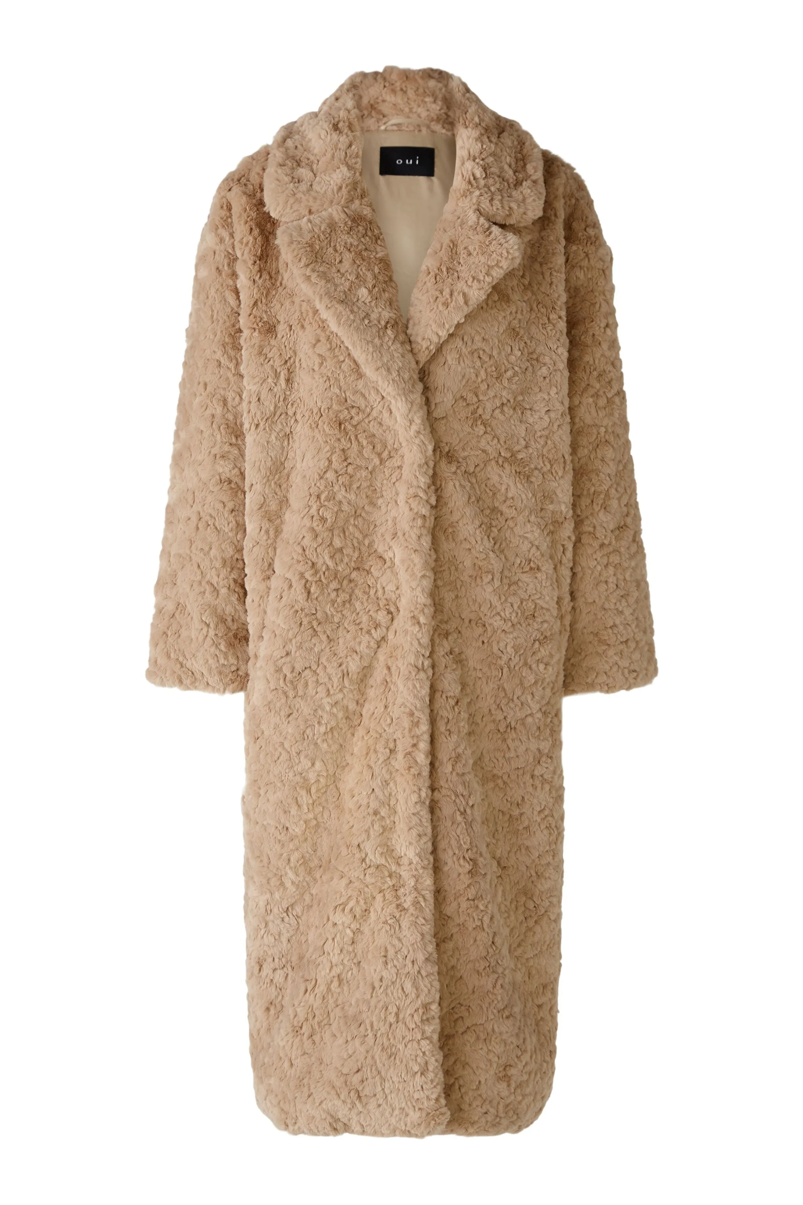 OUI FLUFFY TAN COAT