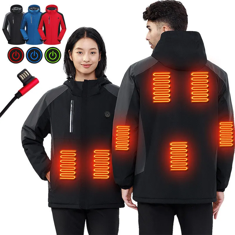 Outdoor Riding And Cycling Windproof and Waterproof Heated Smart Thermal Jacket for Winter