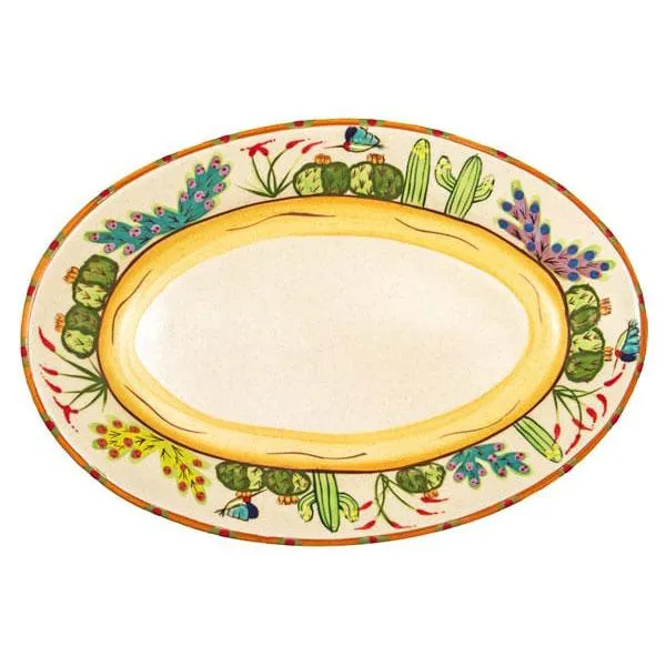 Oval Serving Platter - Tan Southwestern Desert | Sonoran Desert