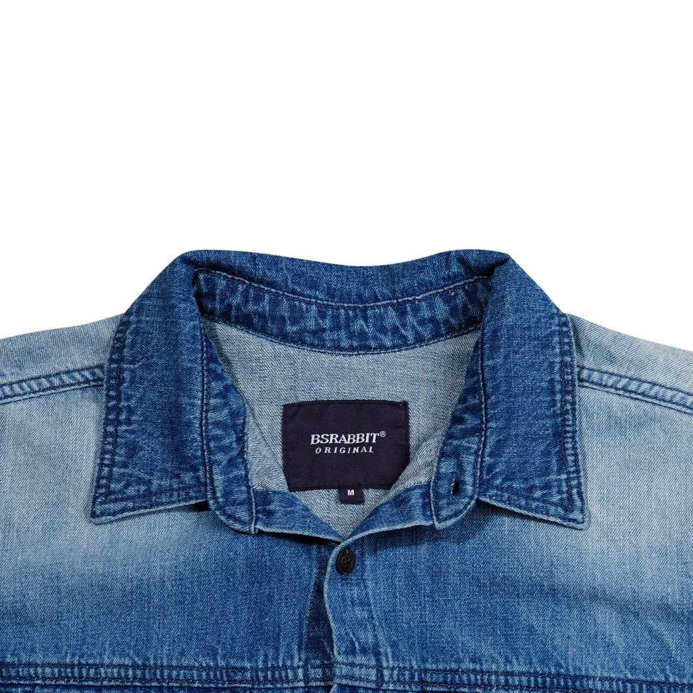 OVER FIT DENIM SHIRTS BRUSH BLUE