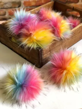 Over the Rainbow Faux Fur Pom Pom