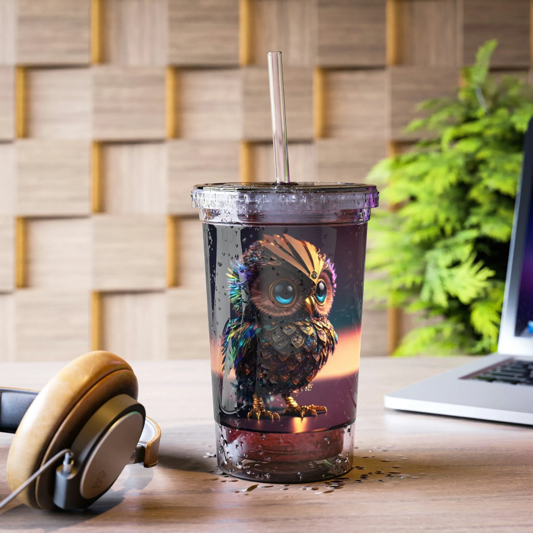 Owl Suave Acrylic Cup