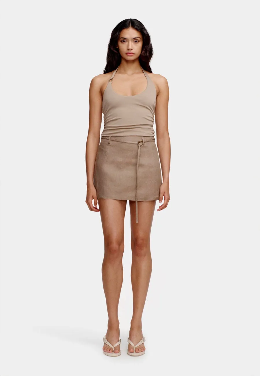 Ownley Tamsen Mini Skirt Porcini