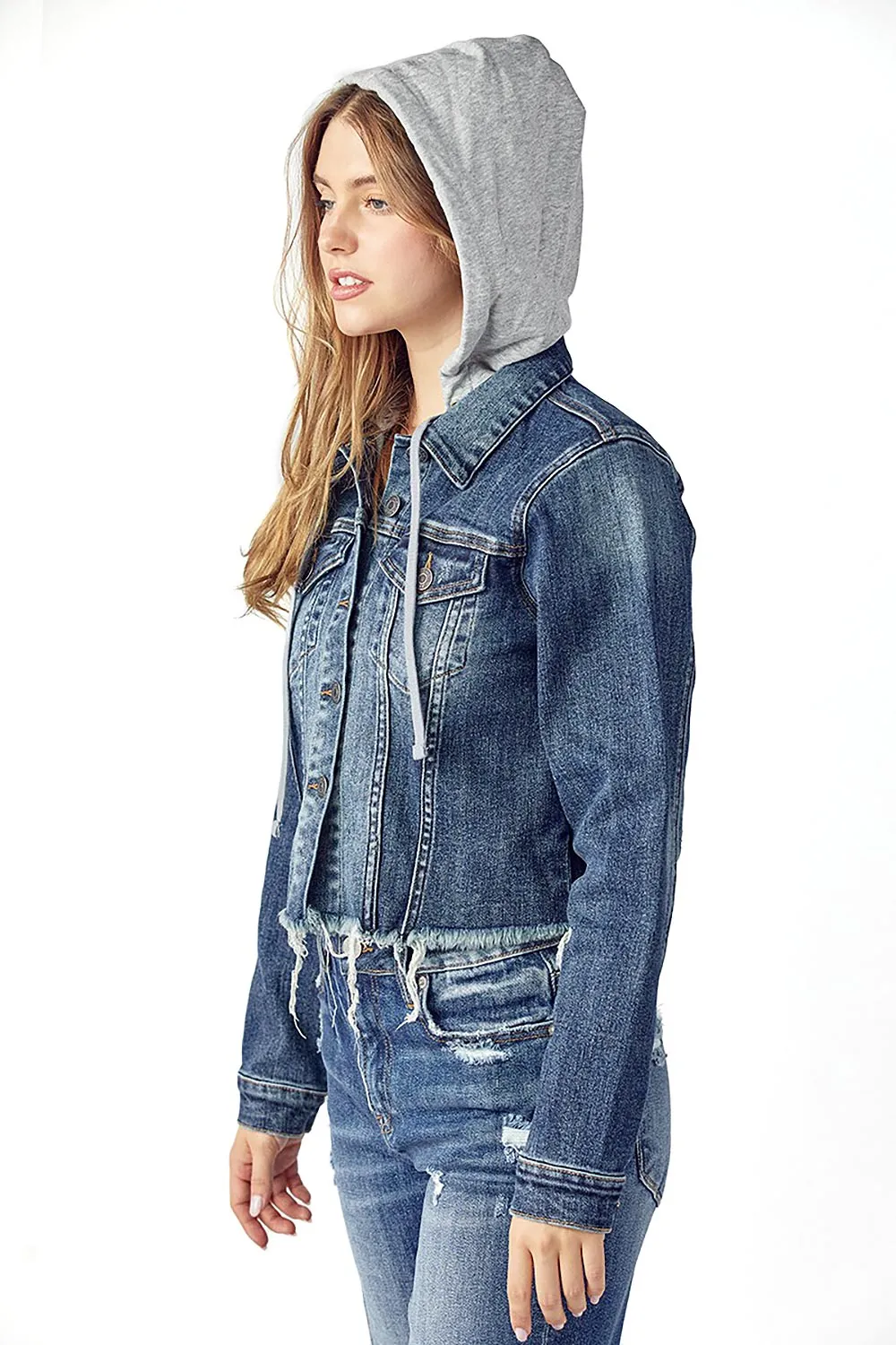 Oxford Denim Hoodie Jacket