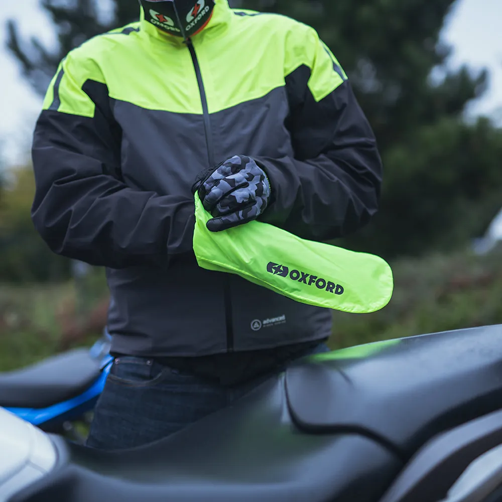 Oxford Rainseal Over Lightweight Mitts Motorcycle Glove Black Fluo