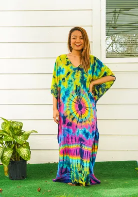 P6089- Hand Dyed Kaftan Poncho Dress