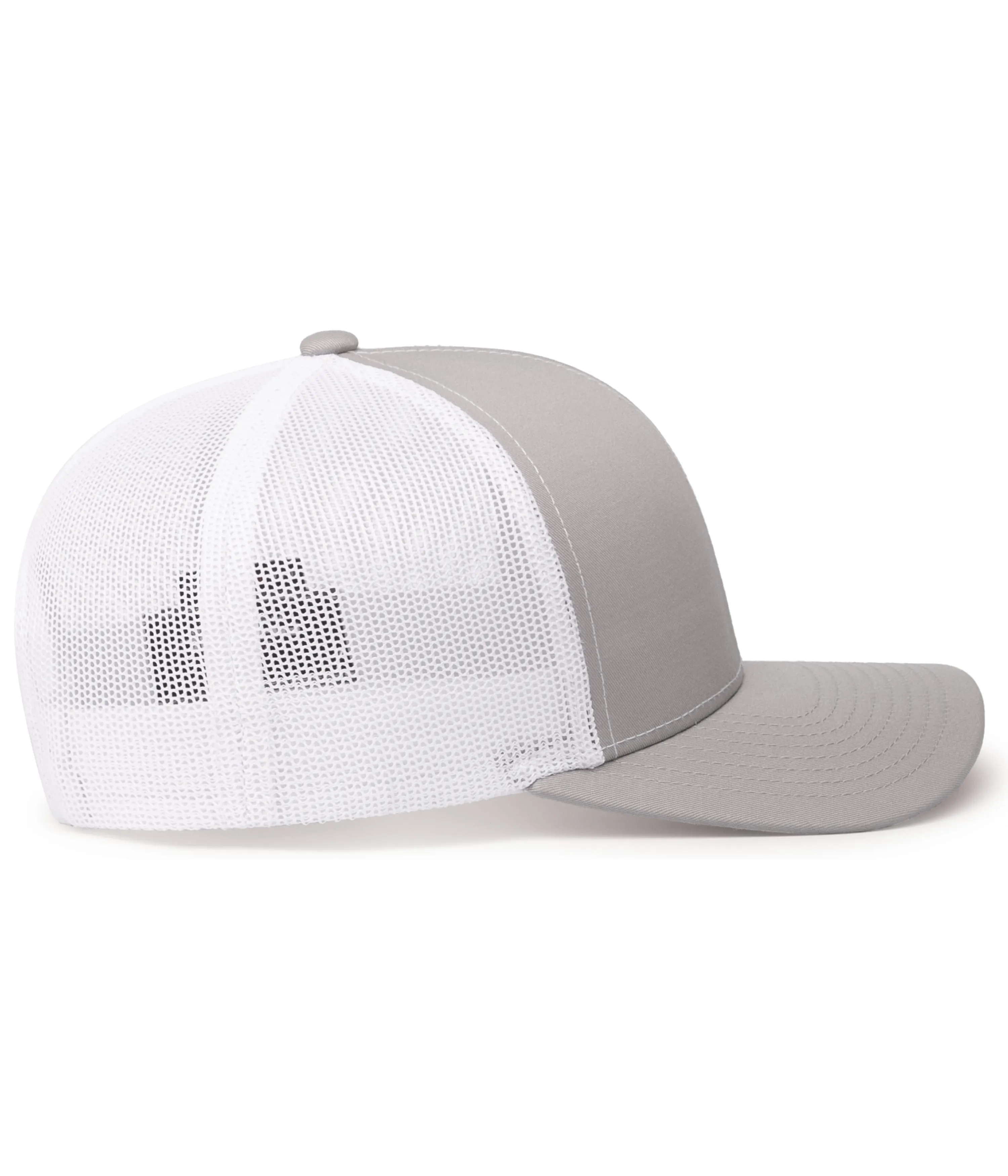 Pacific Headwear Trucker Snapback Cap - Silver/White/Silver