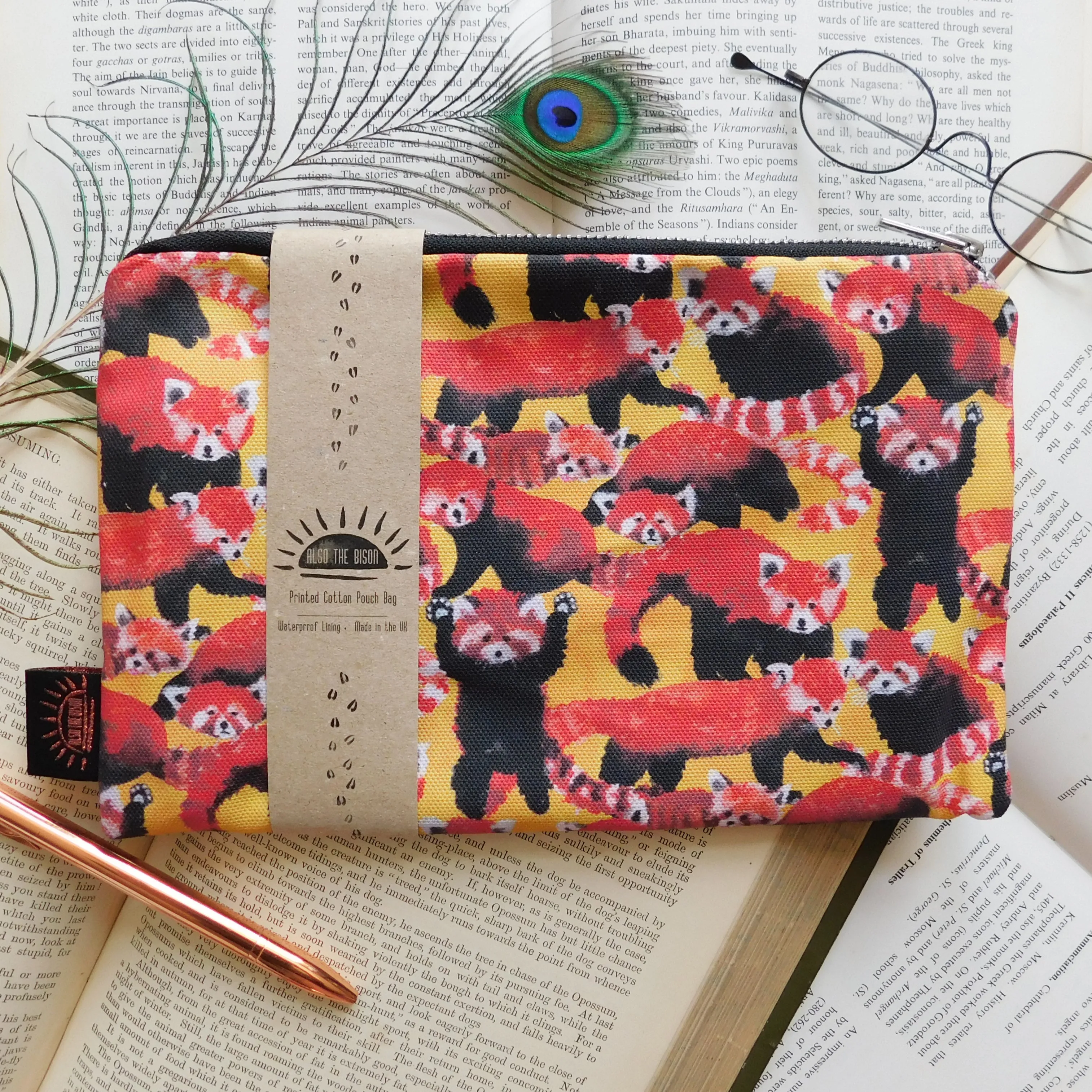 Pack of Red Pandas Print Pouch Bag