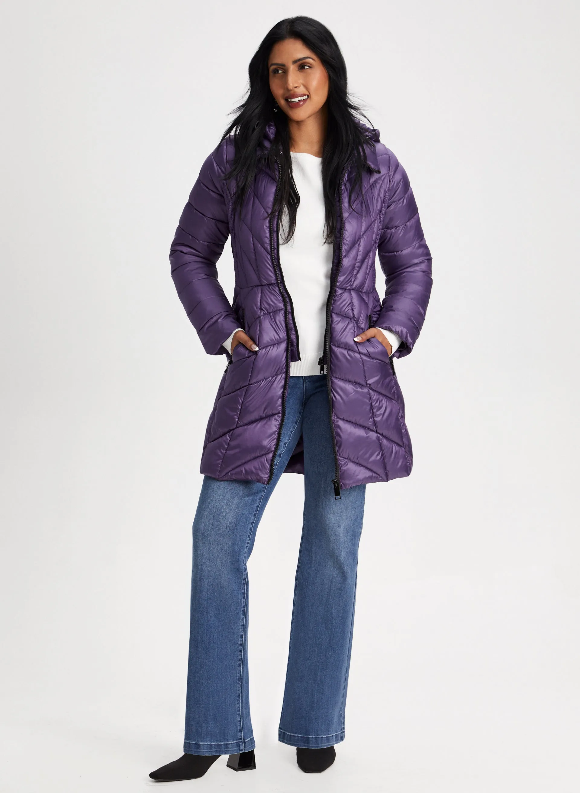 Packable Quilted Vegan Down Coat