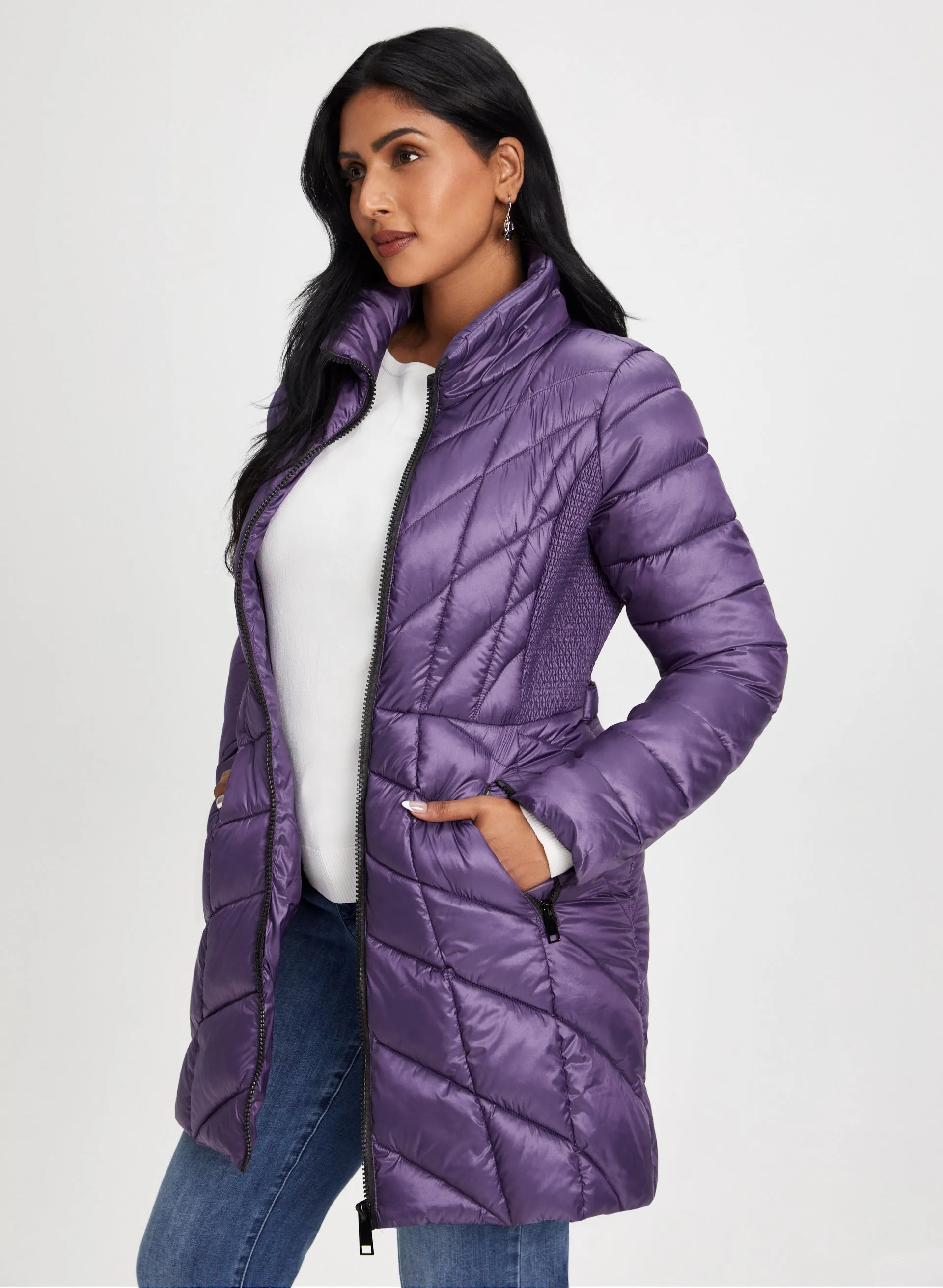 Packable Quilted Vegan Down Coat