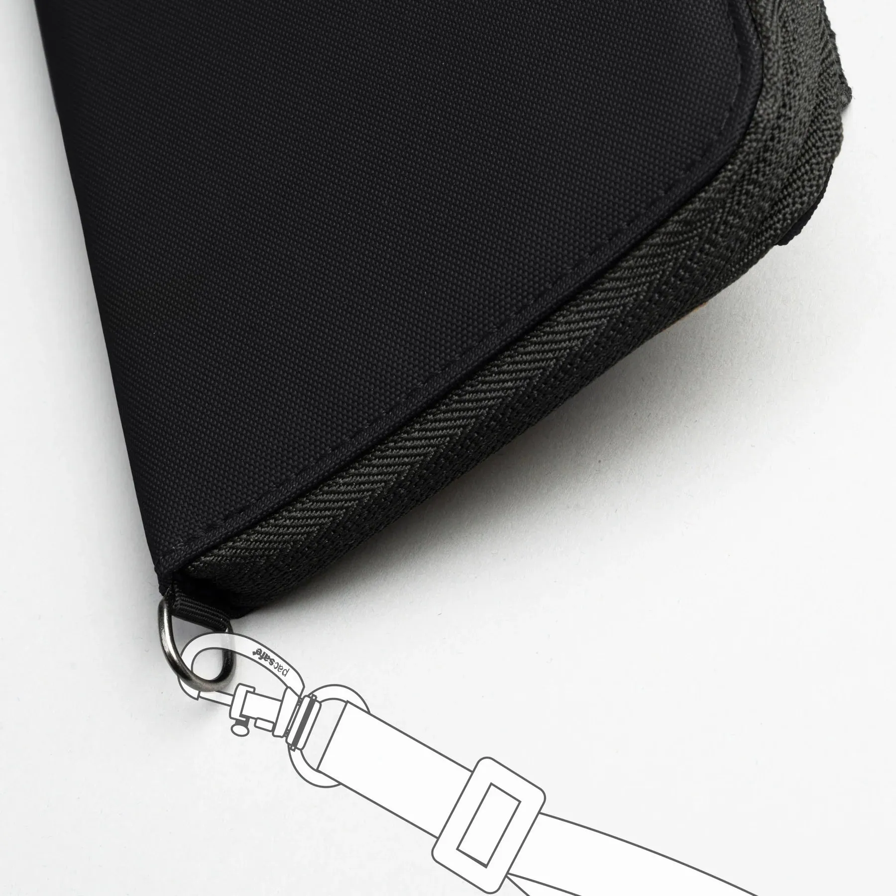 PACSAFE RFIDSAFE ZIP AROUND WALLET