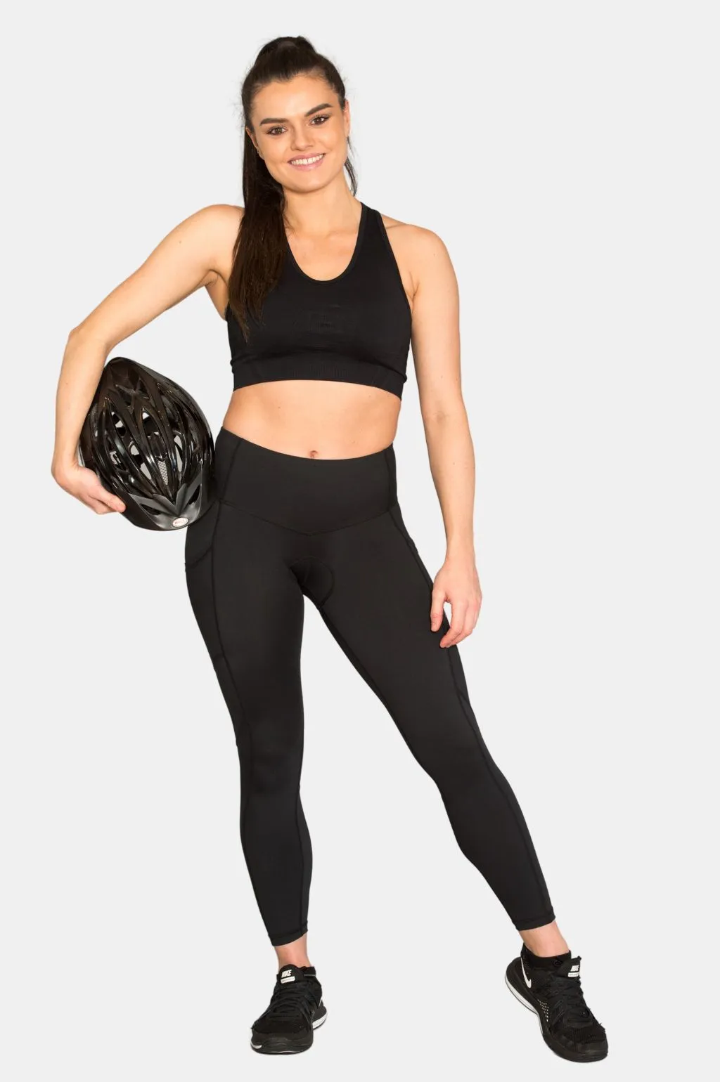 Padded Cycle Leggings in Black