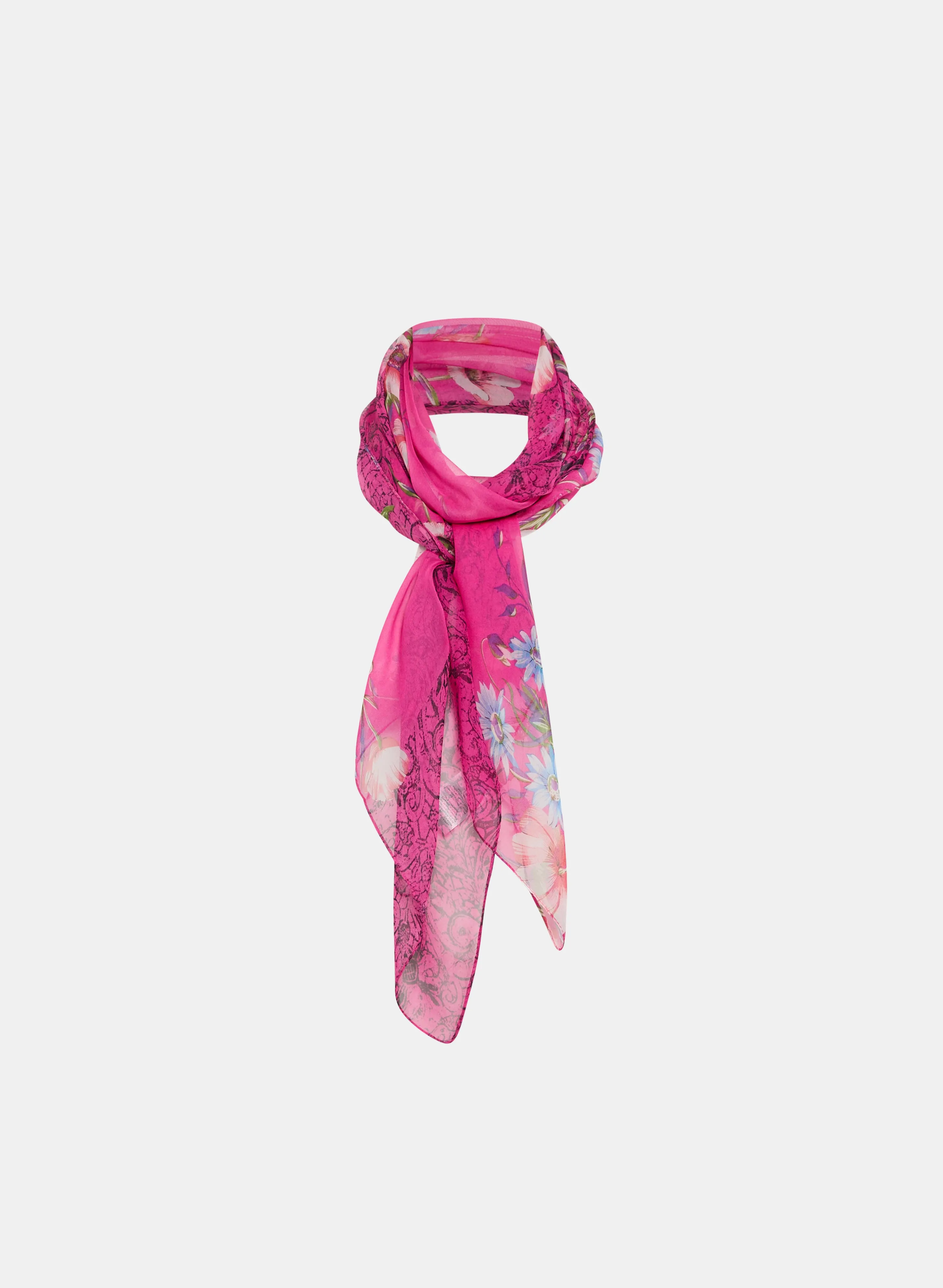 Paisley & Floral Chiffon Scarf