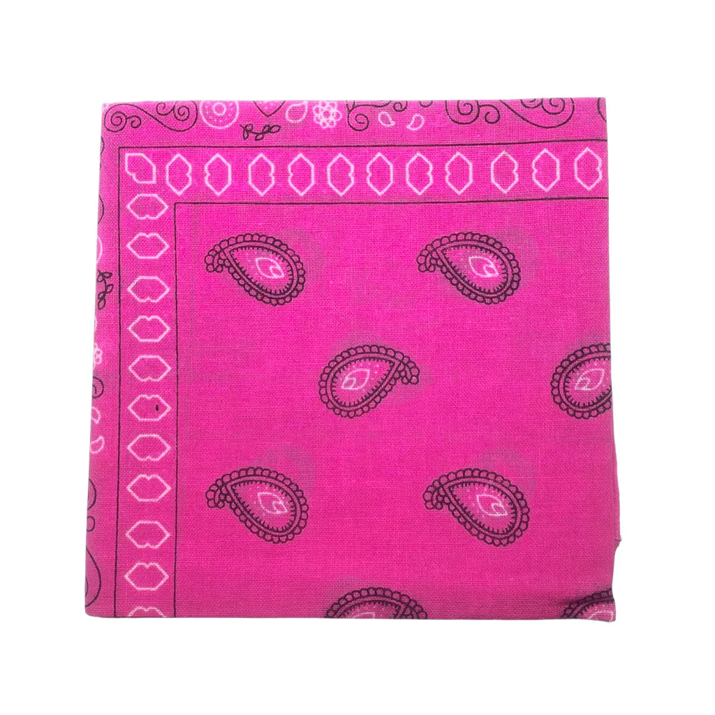 Paisley Bandana Headwrap - Pink