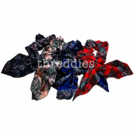 Paisley Scrunchies with Tails // CLEARANCE