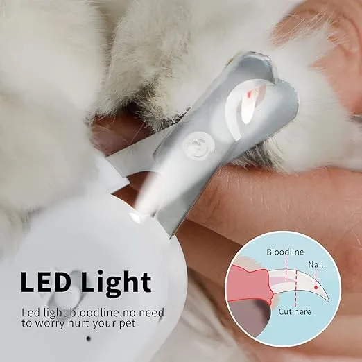 Pakeway Cat Nail Clippers with LED Light