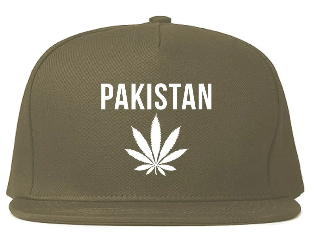 Pakistan Weed Leaf Printed Snapback Hat Cap