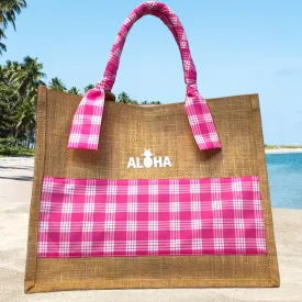 Palaka & Burlap Tote Bag （L）