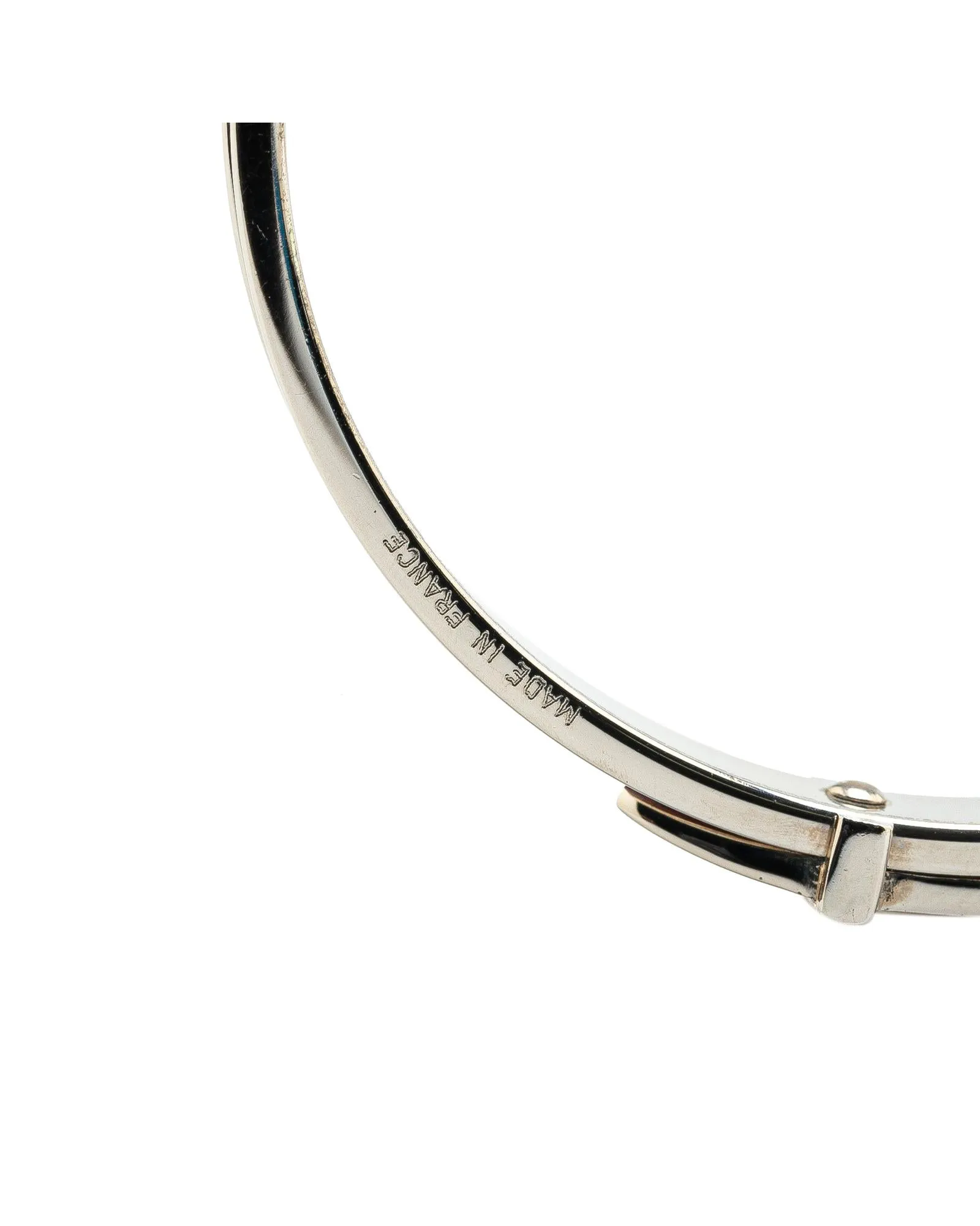 Palladium Plated Leather Belt Buckle Bangle Bracelet