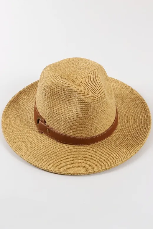 Panama Hat W/ Leather Strap