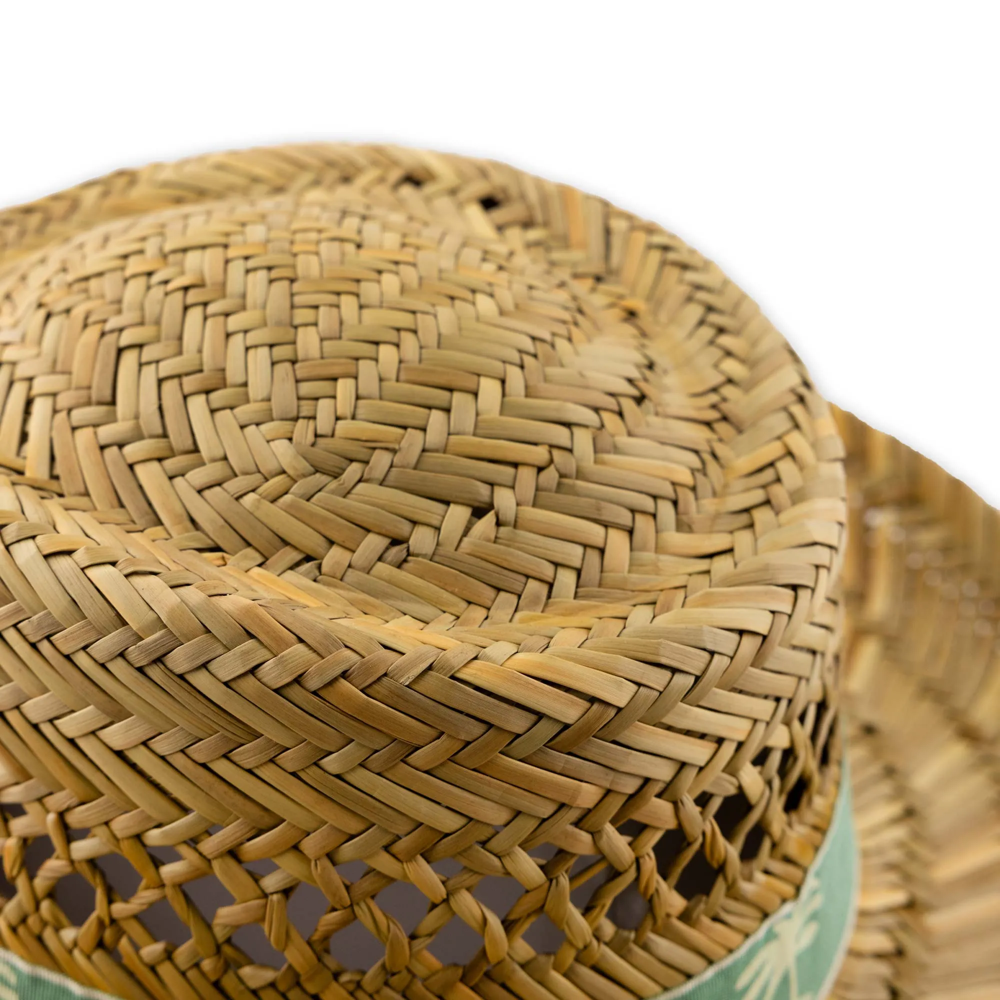 Panama Straw Hat with Palm Tree Band