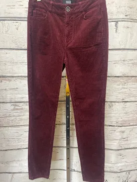 Pants Corduroy By Paige In Burgundy, Size: 4