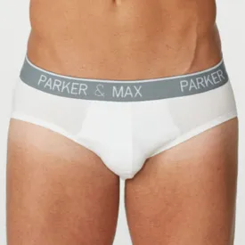 Parker & Max PMFPCS-B1  Classic Cotton Stretch Brief Heather