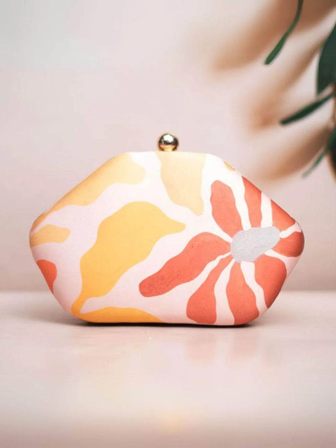 Pastel Floral Printed Clutch