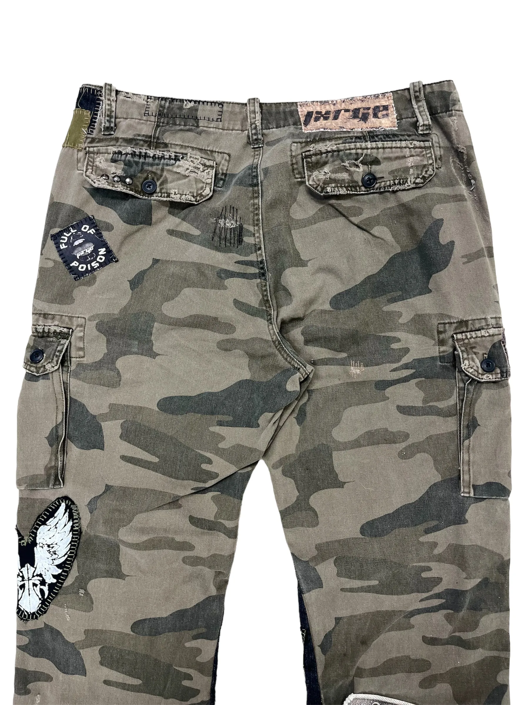 Patchwork Camo Cargos- 36