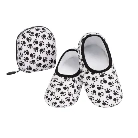 Paw Print Snoozies Skinnies Travel Slipper