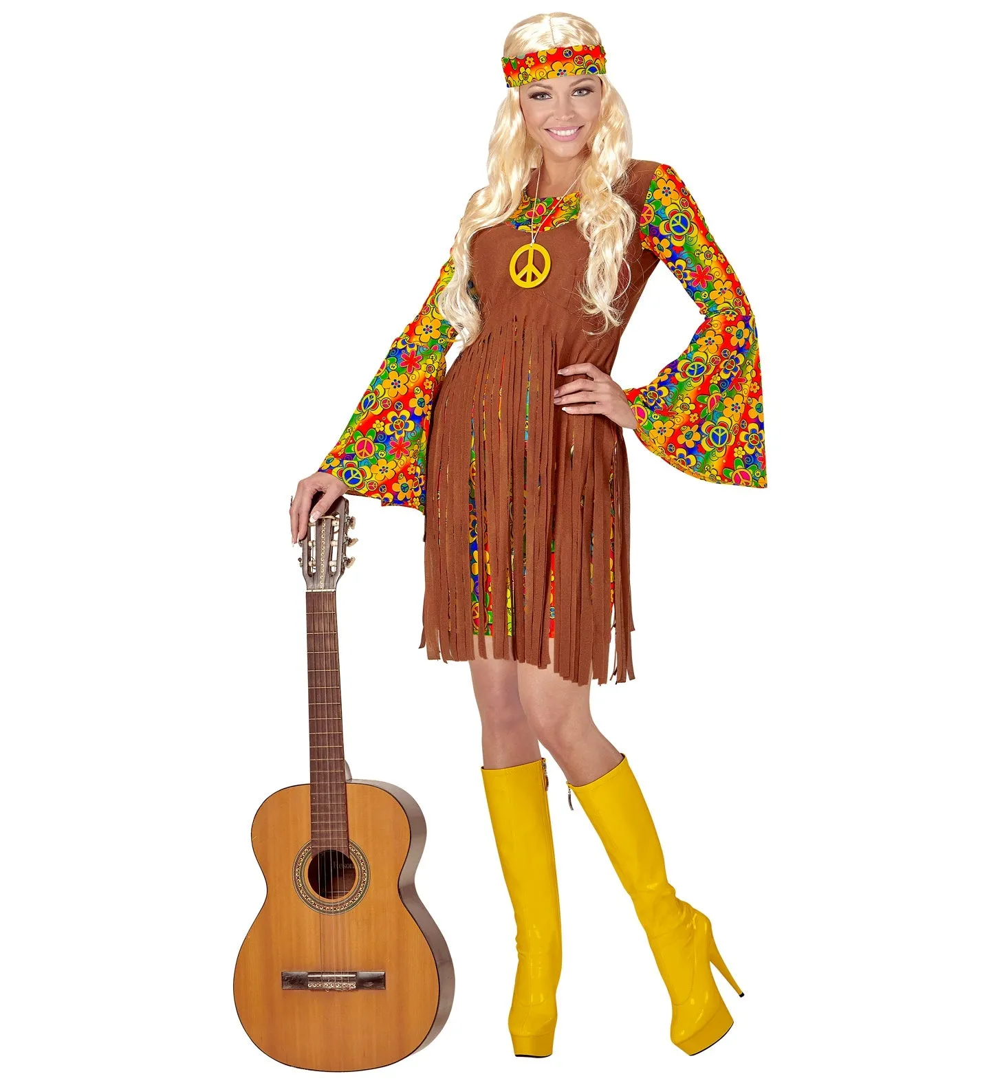 Peace Flower Hippie Girl Costume