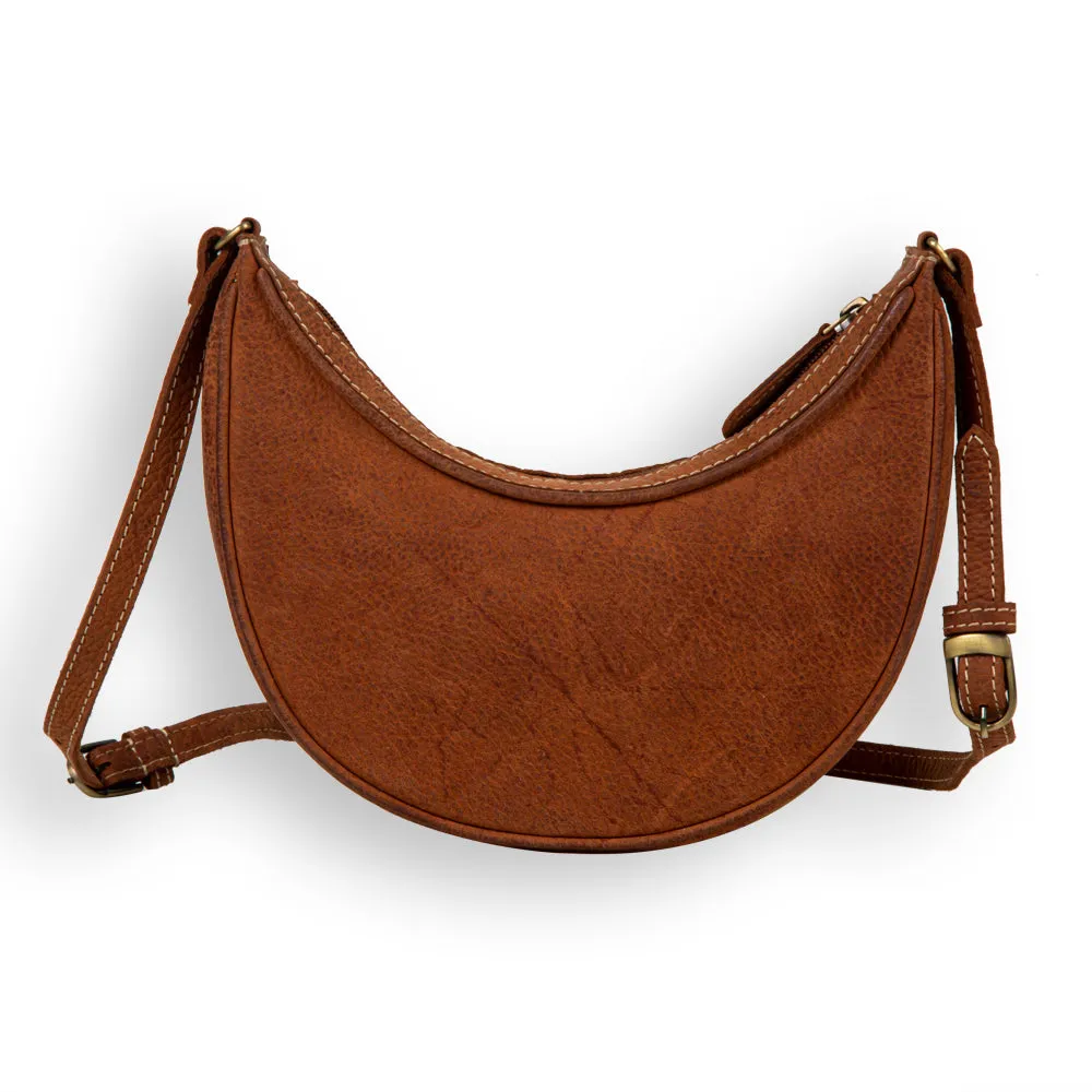 Pecos Rising Weave Pattern Swoop Bottom Leather Hairon Bag