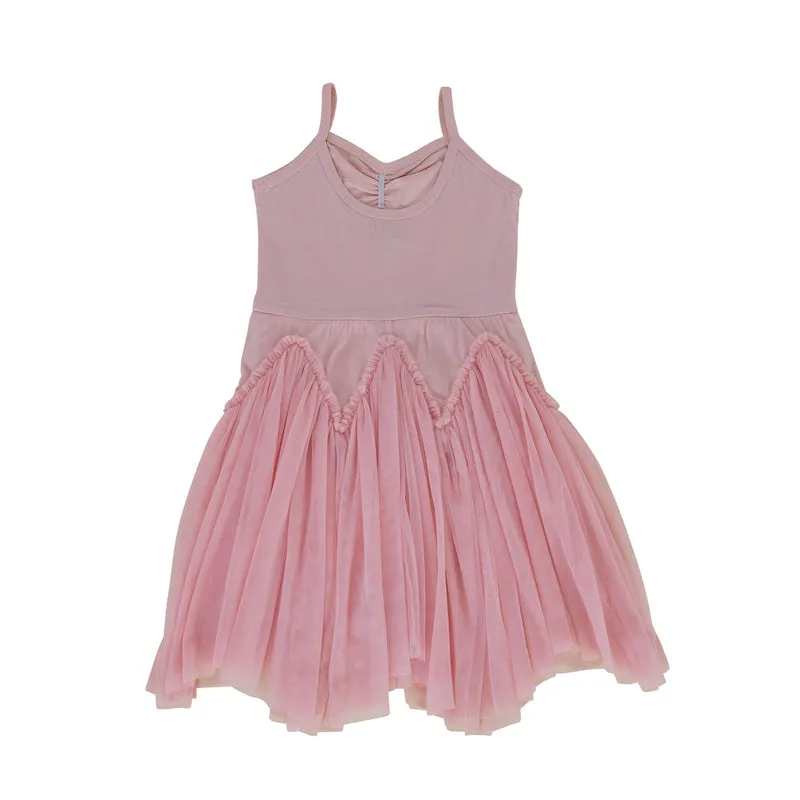 Peggy Velvet Ballet Dress Primrose Pink