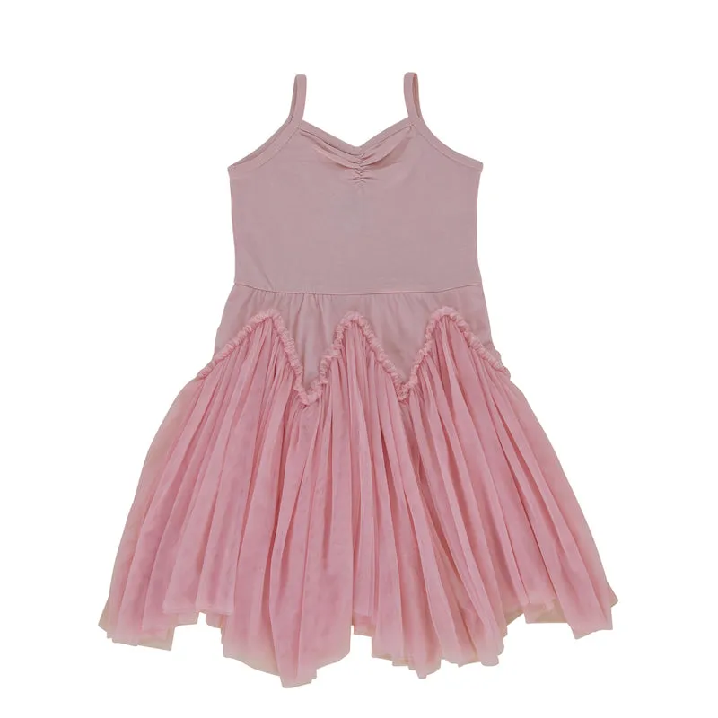 Peggy Velvet Ballet Dress Primrose Pink