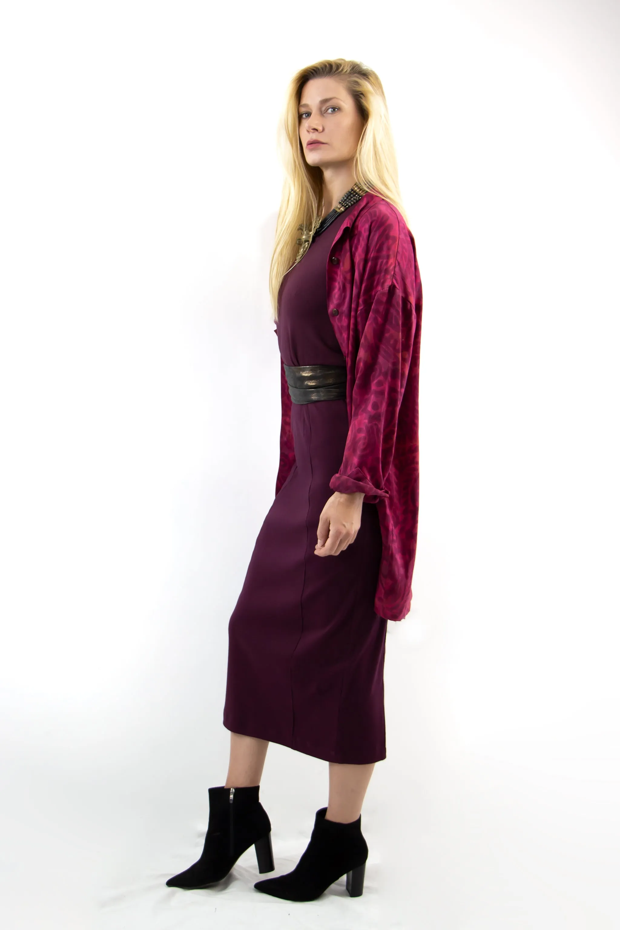 Pencil Skirt - Aubergine