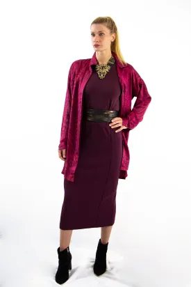 Pencil Skirt - Aubergine