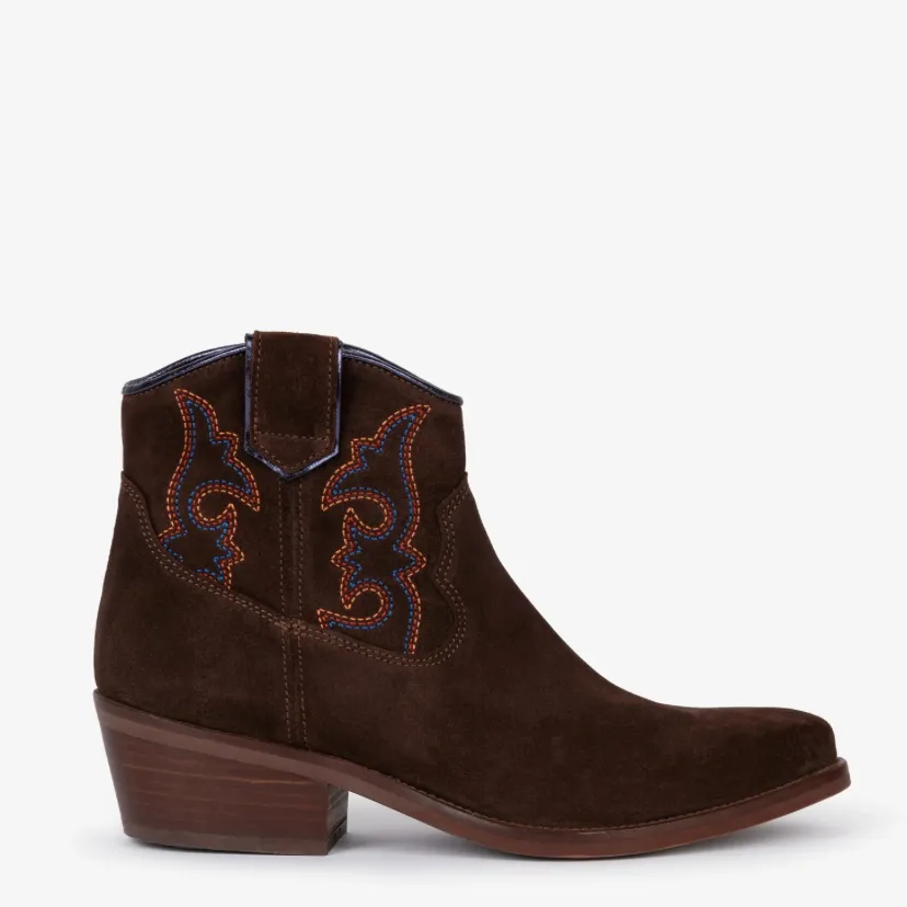 Penelope Chilvers Bitter Chocolate Cassidy Embroidered Boot