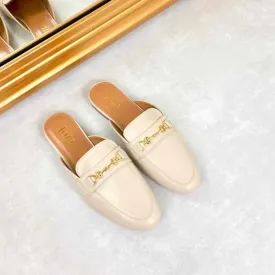 Penny Mule Loafers (Beige)