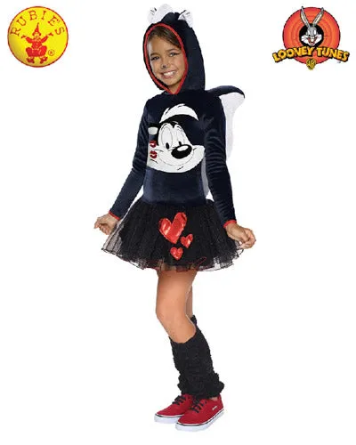 PEPE LE PEW HOODED COSTUME, CHILD