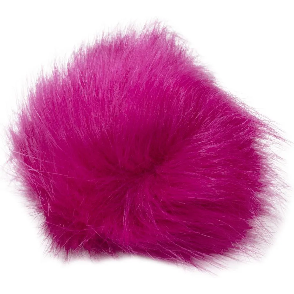 Pepperell - Faux Fur Pom With Loop - Azalea