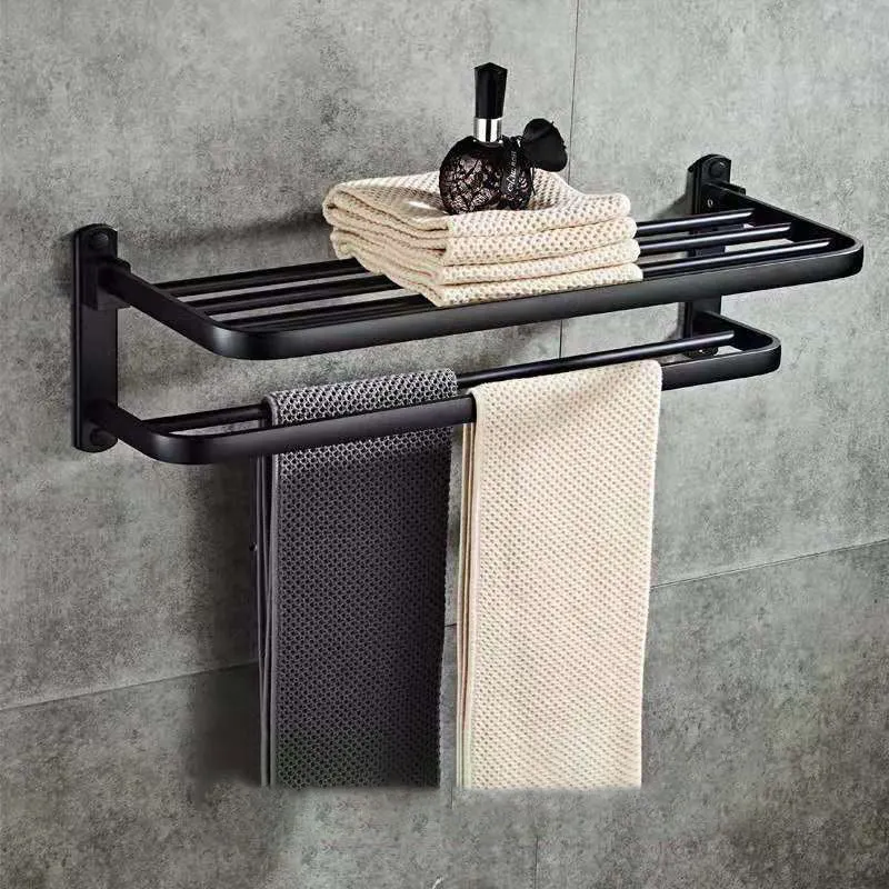 Perforated Space Aluminum Bathroom Folding Shelf Bathroom